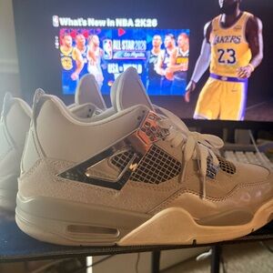 Jordan 4 retro White and Gray Sneakers